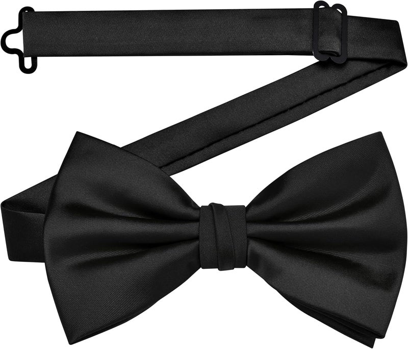 Branduce Mens Solid Color Adjustable Pre-tied Bow Tie for Men Party Wedding - Image 3